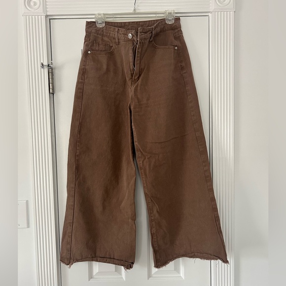 SHEIN Denim - Women’s Brown Wide-Leg Jeans